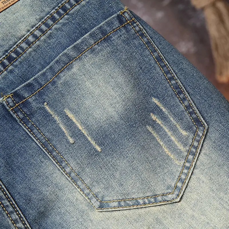 Men's Ripped Denim Shorts | Mid-Rise Casual Summer Shorts