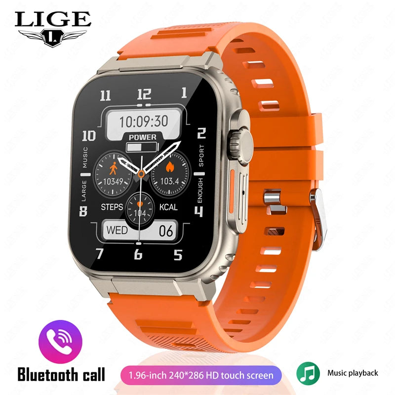 LIGE A70 Smartwatch — 600mAh Battery, Bluetooth Calling & Health Tracking