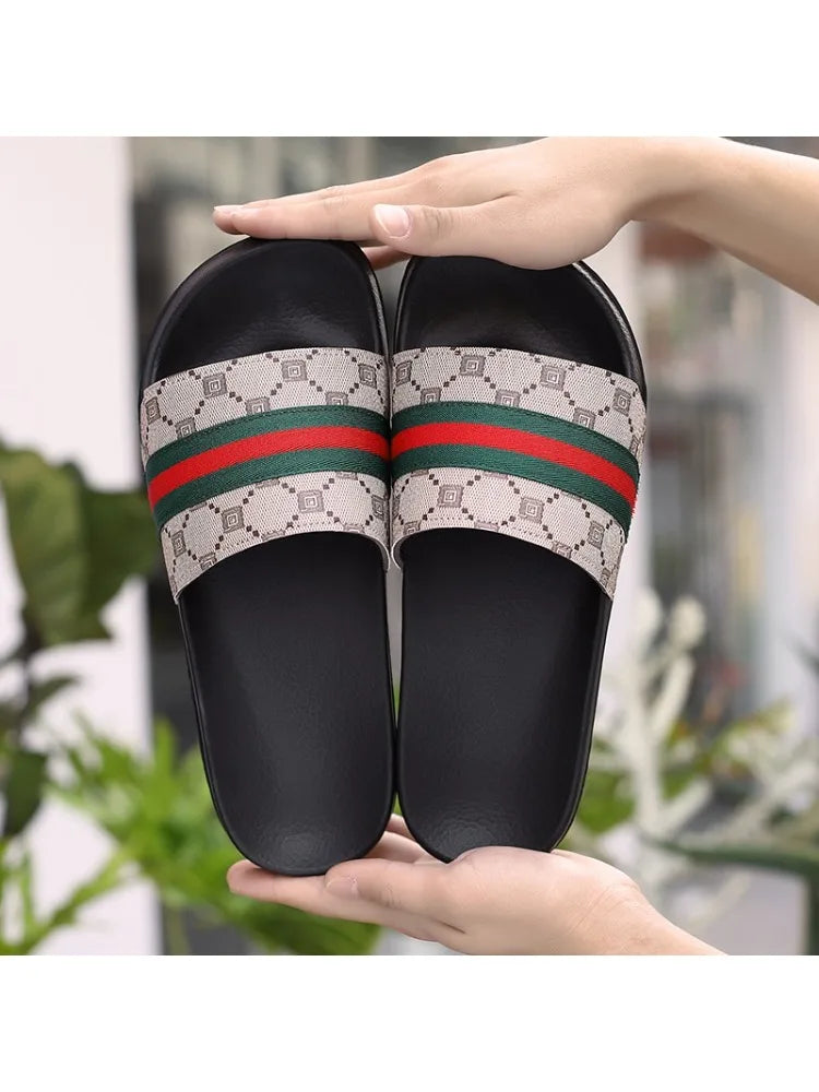 Men's Plus Size One-Strap Slides — Non-Slip Casual Slippers