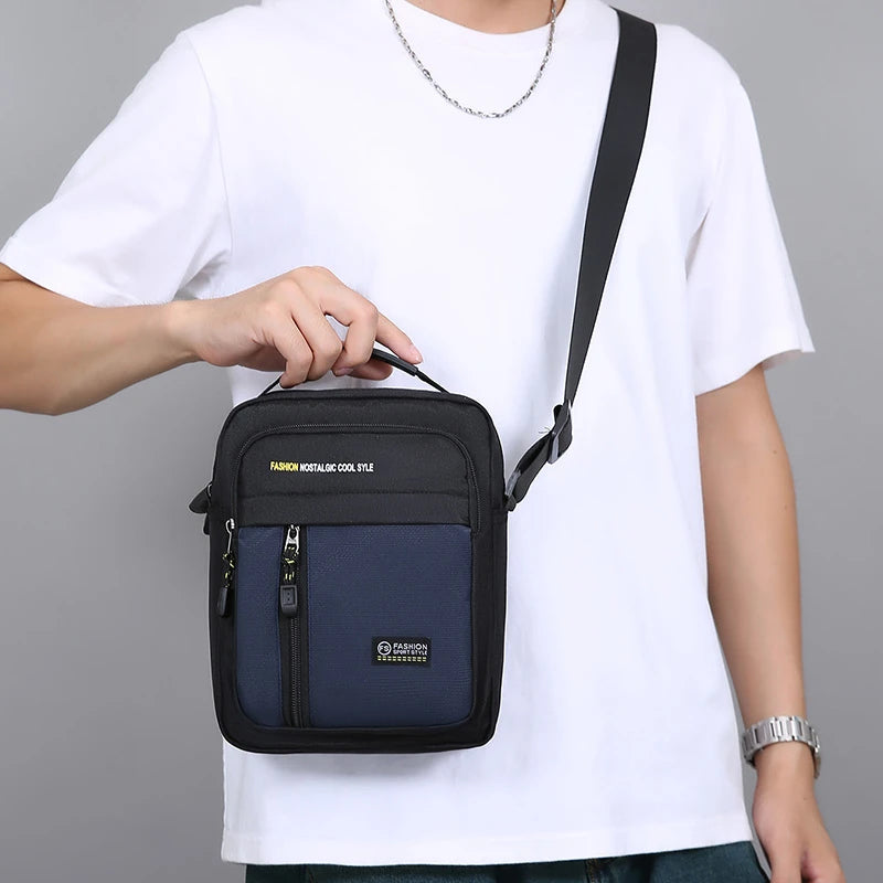 Men's Oxford Crossbody Bag – Casual Lightweight Shoulder Bag