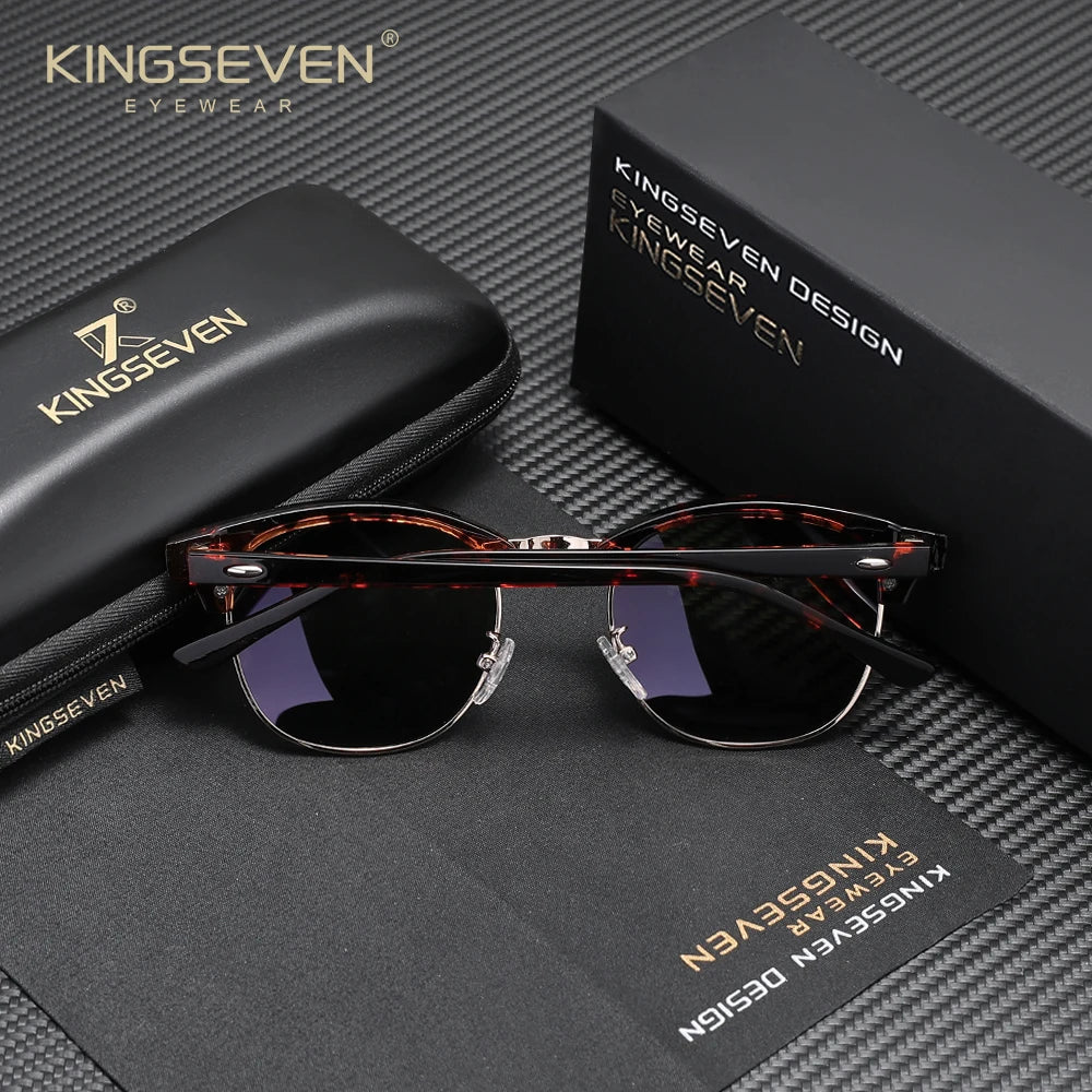 KINGSEVEN Half Frame Polarized Sunglasses — UV400