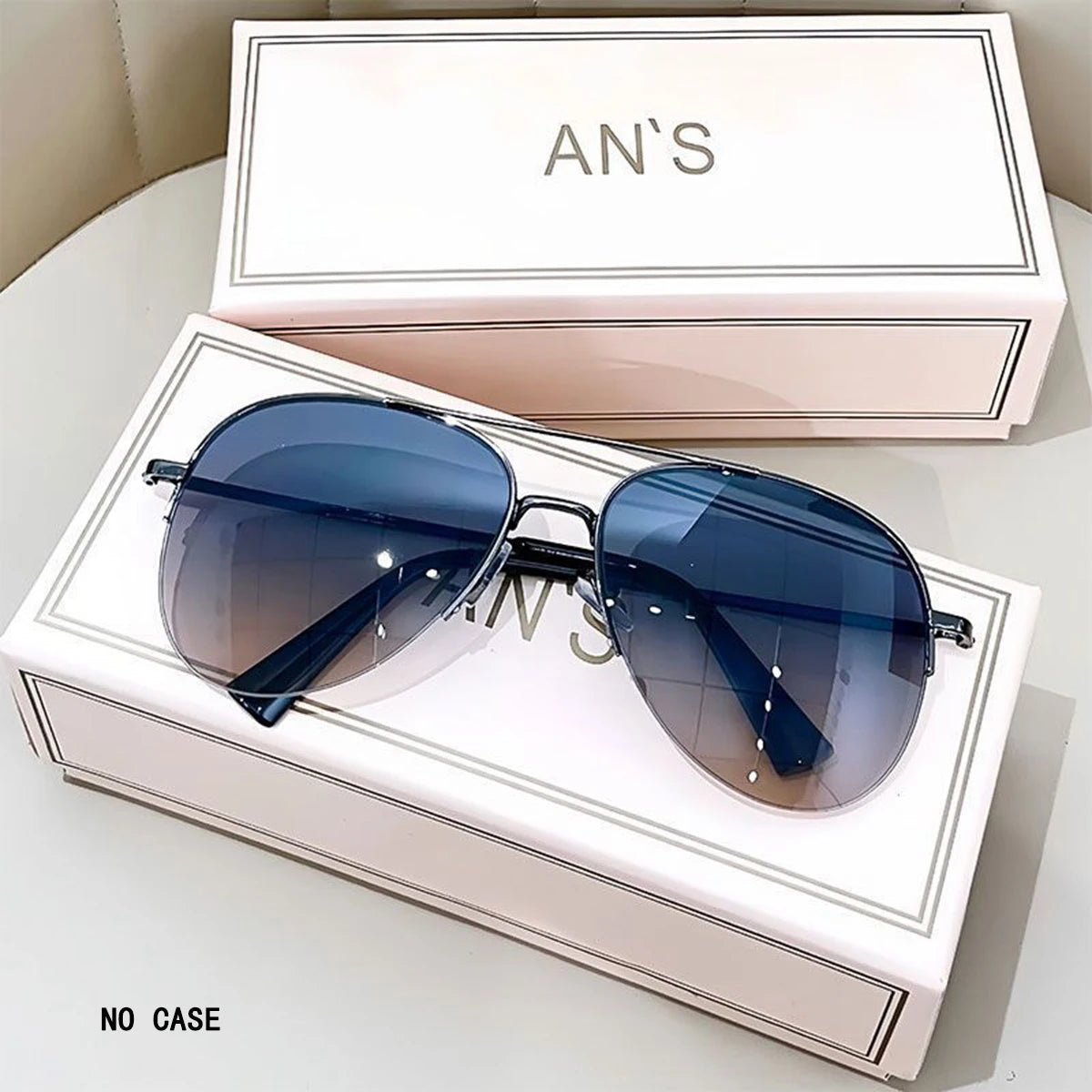 Women's Oval Aviator Sunglasses – UV400 Mirror Lens