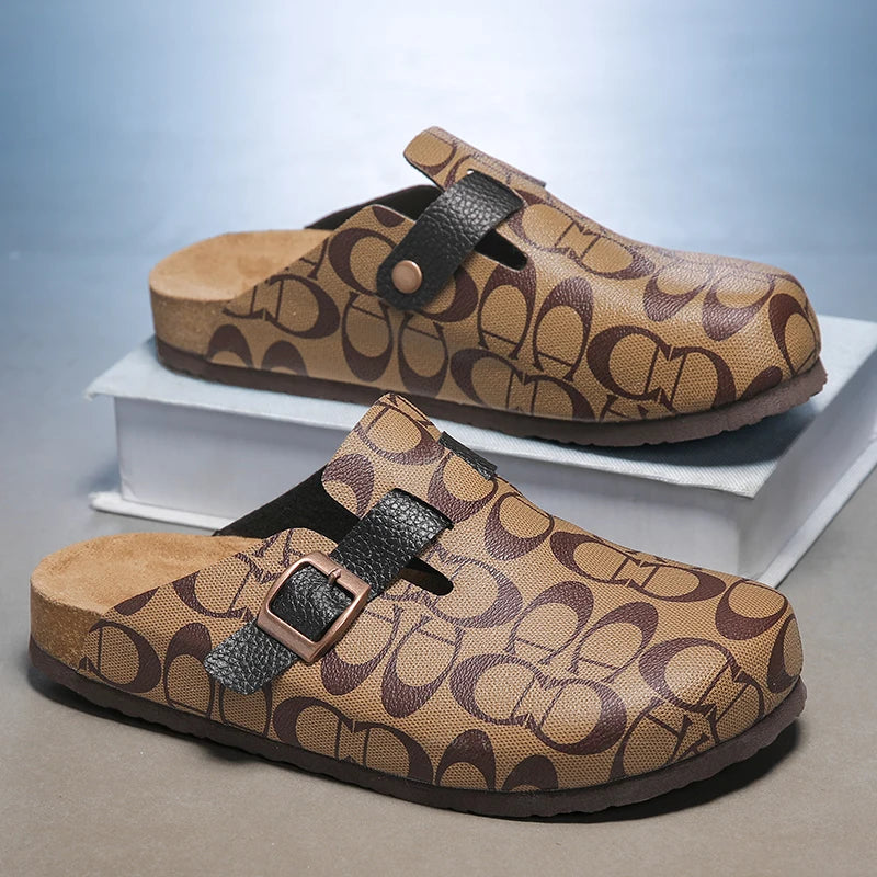 Natural Cork Sole Sandals – Shock-Absorbing Beach Slides