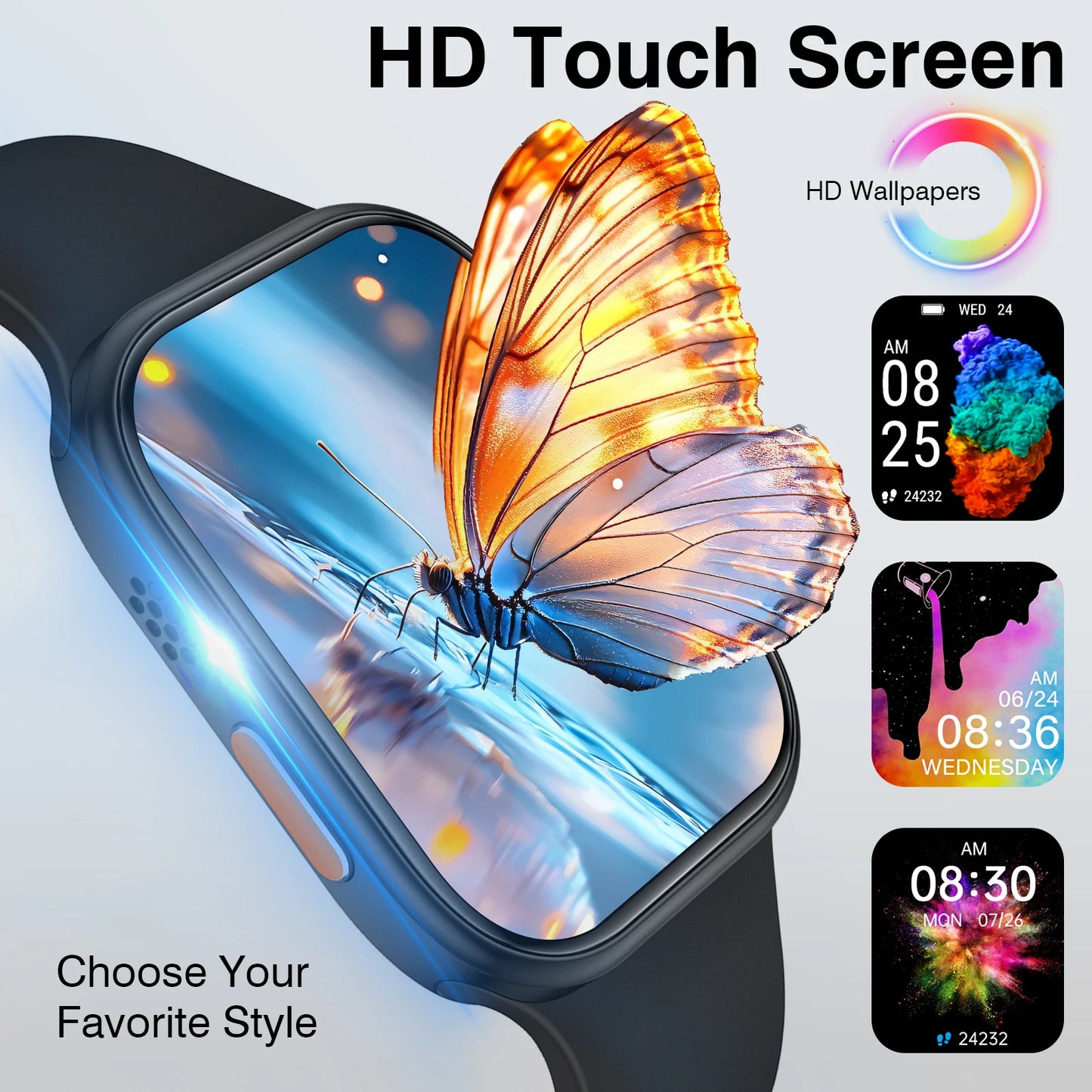 P98 Smart Watch – Wireless Calling, Multi-Sport Tracking & Heart Rate Monitor