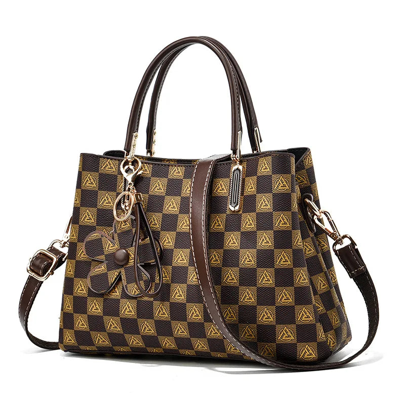 Women's Large Capacity Tote Bag — Premium PU Leather Crossbody Handbag
