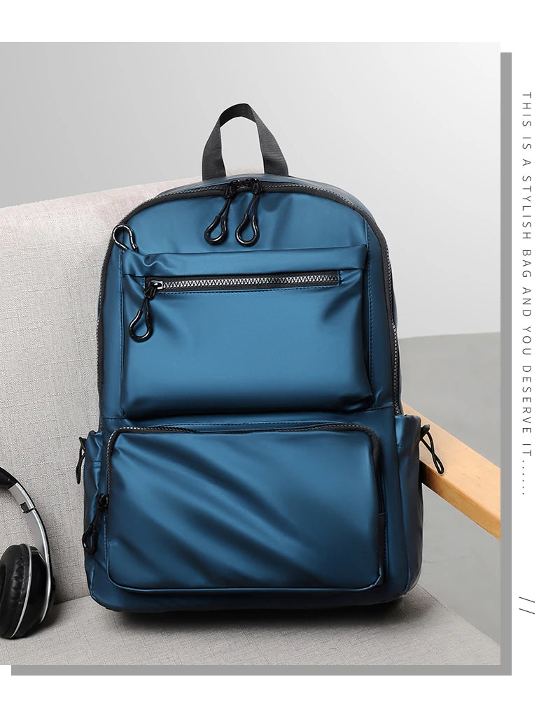 Blue Men's Waterproof Fashion Backpack – Lightweight Travel Bag | Atlantis