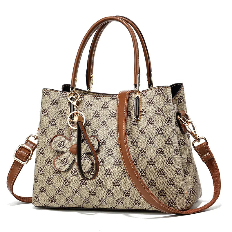 Women's Large Capacity Tote Bag — Premium PU Leather Crossbody Handbag