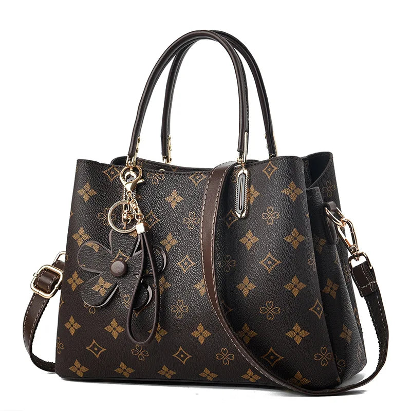 Women's Large Capacity Tote Bag — Premium PU Leather Crossbody Handbag