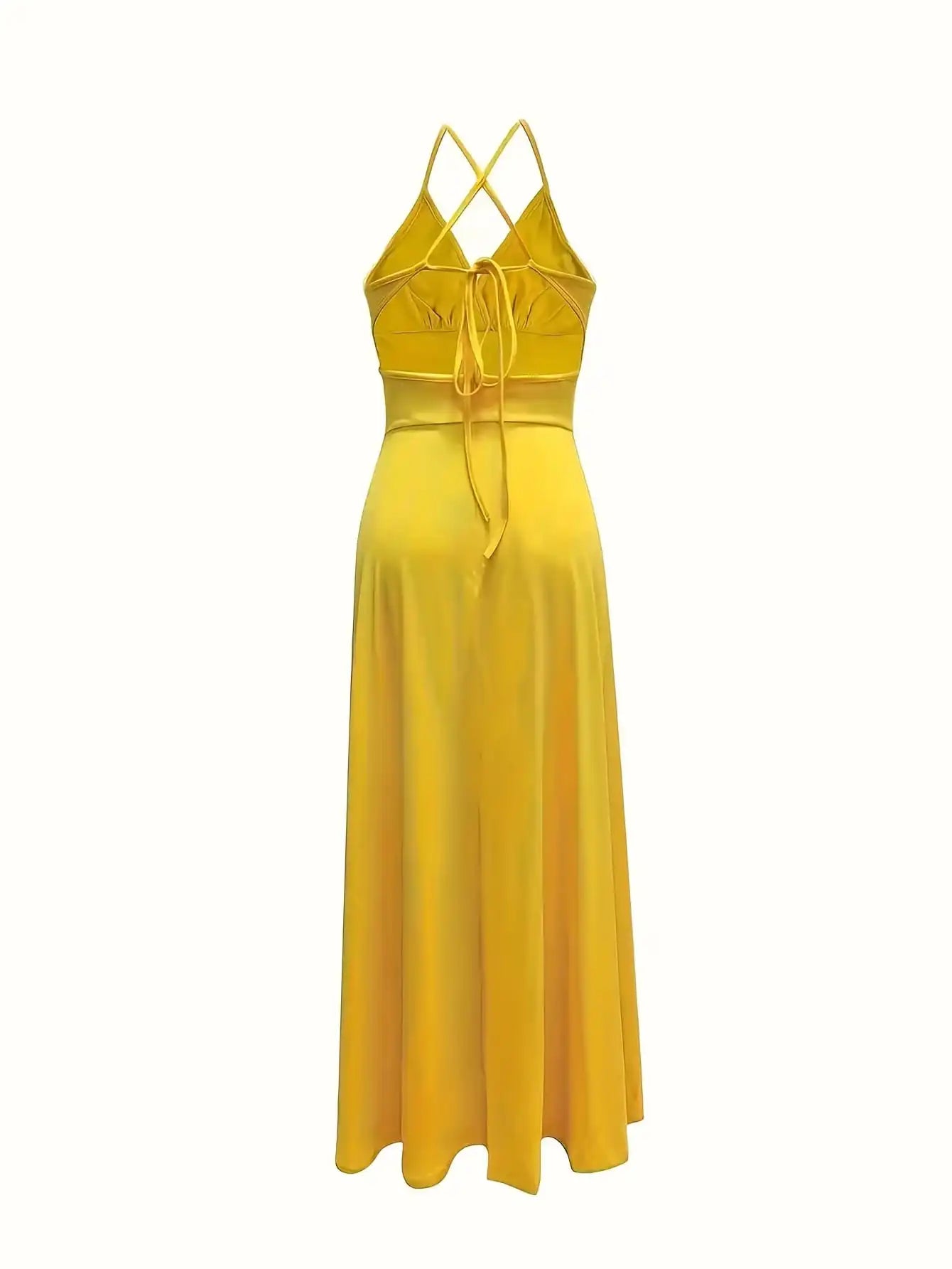 Women's Backless Lace-Up Camisole Maxi Dress
