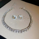 Luxury Crystal and Necklace Earrings