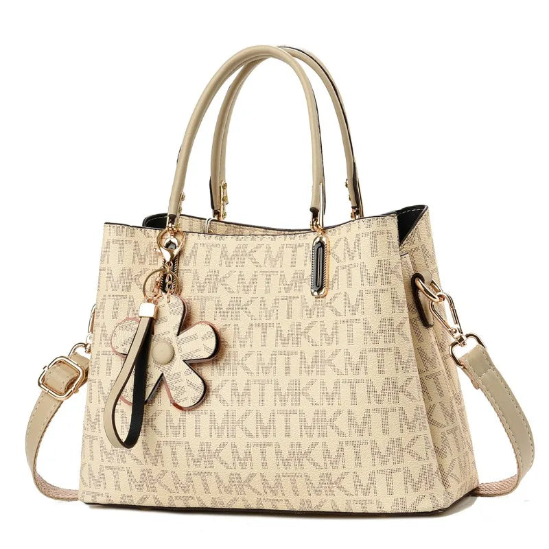 Women's Large Capacity Tote Bag — Premium PU Leather Crossbody Handbag