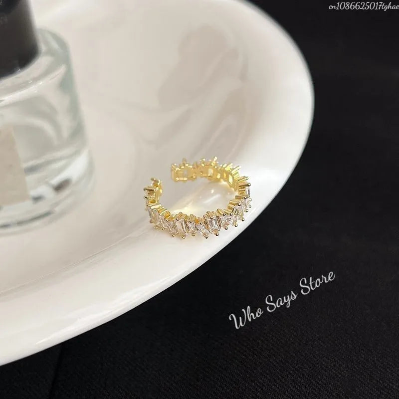 Women's Sparkling Zircon Ring Set – Elegant Party & Special Occasion Rings