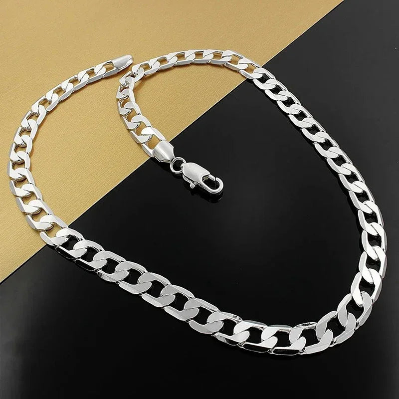 925 Sterling Silver 6MM Link Chain Necklace – Unisex Classic Jewelry