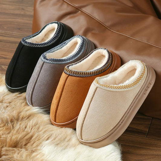 Women's Fluffy Fur Slide Slippers – Available in Khaki, Brown, Black & Gray | Atlantis