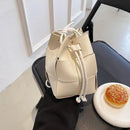 Leather Bucket Bag for Women