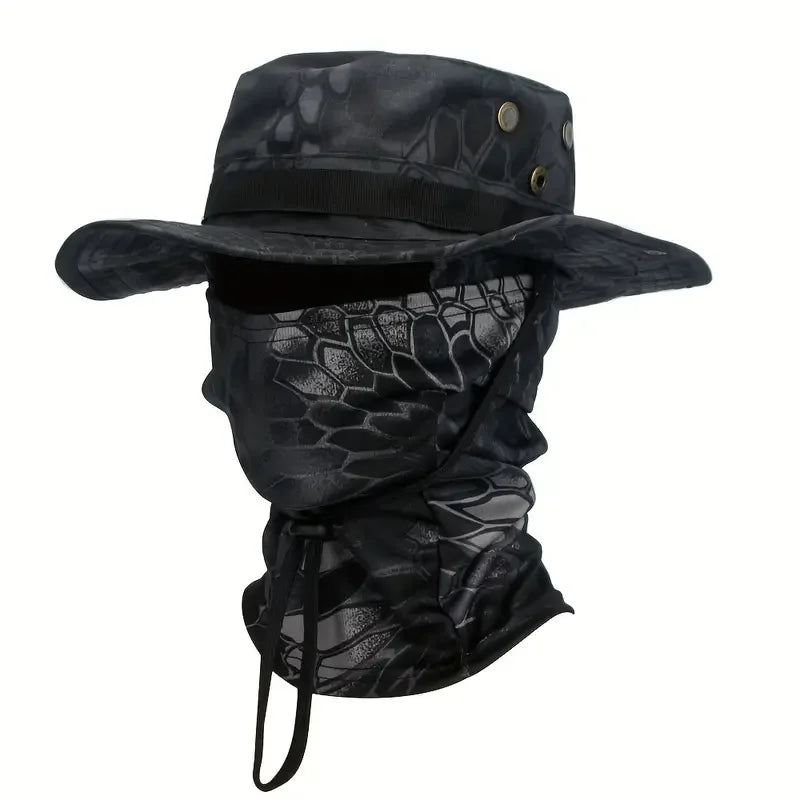 Camouflage Boonie Bucket Hat – Foldable Wide Brim Outdoor Sun Hat