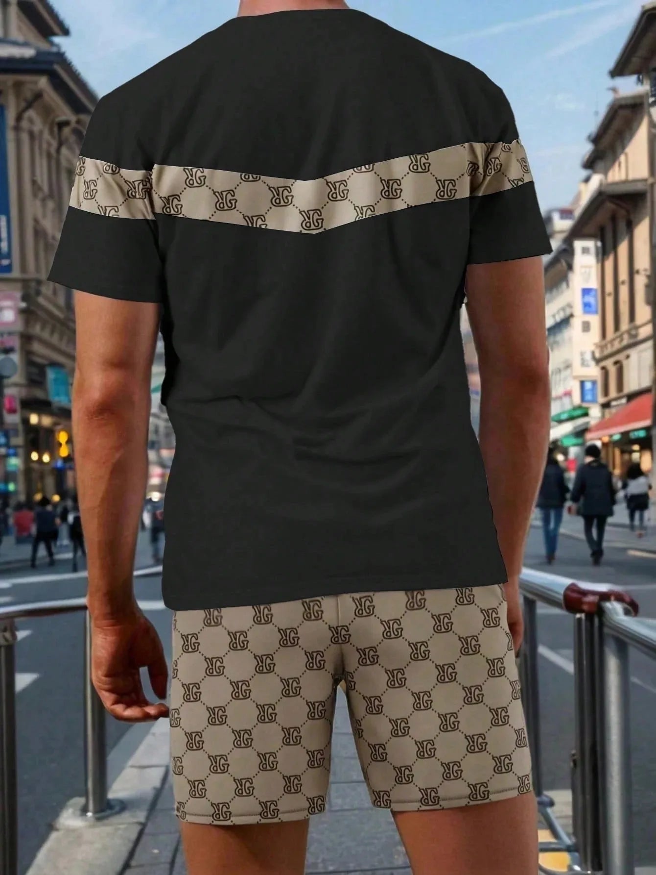 Men's 3D Printed T-Shirt Set – Breathable Summer Casual Suit