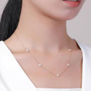 Flower Zircon Necklace for Women