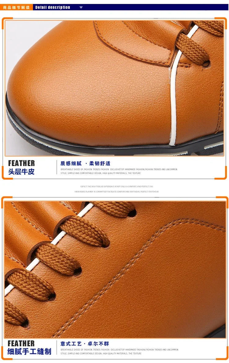 Close-up of Brown leather shoes with detailed stitching and sole.