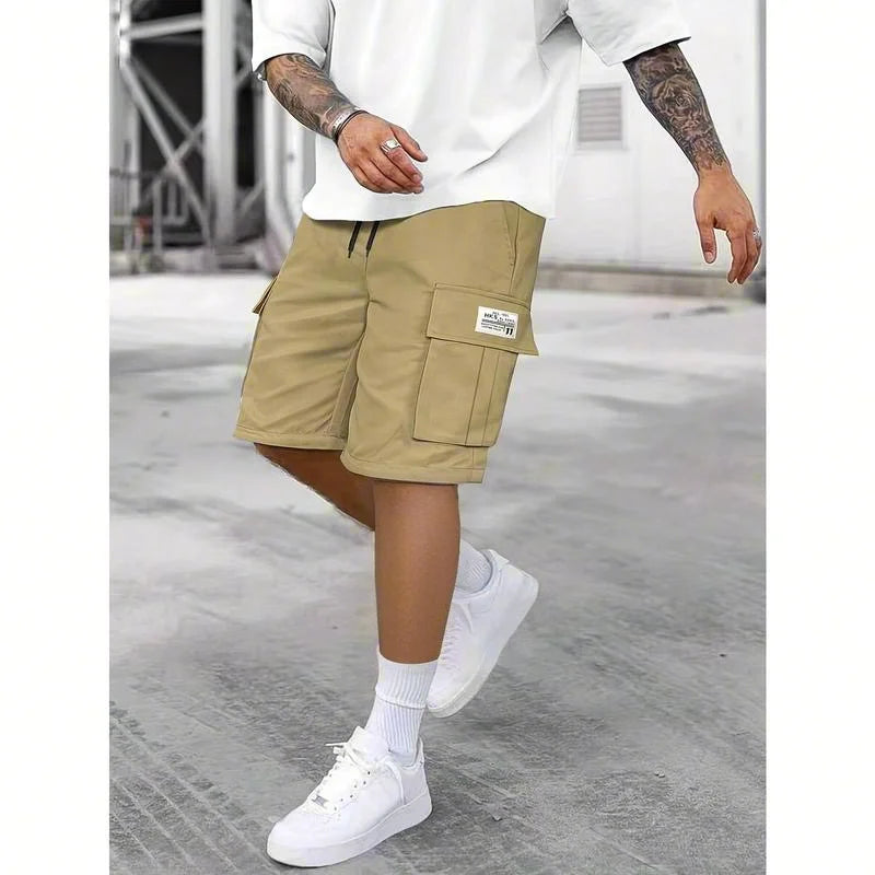 Men's Casual Shorts – Elastic Waist, Multi-Pocket, Lightweight