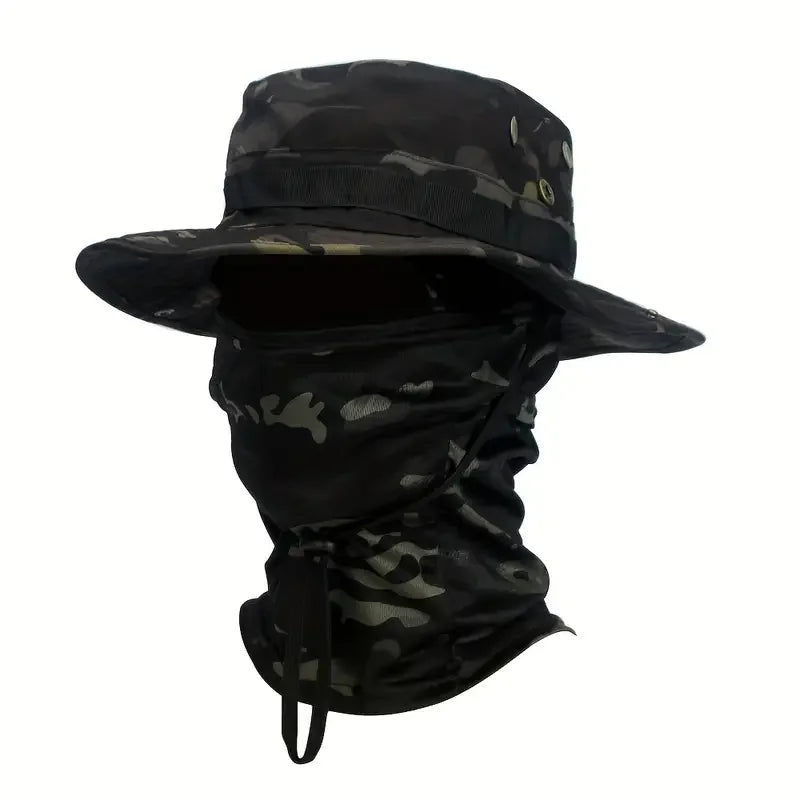 Camouflage Boonie Bucket Hat – Foldable Wide Brim Outdoor Sun Hat