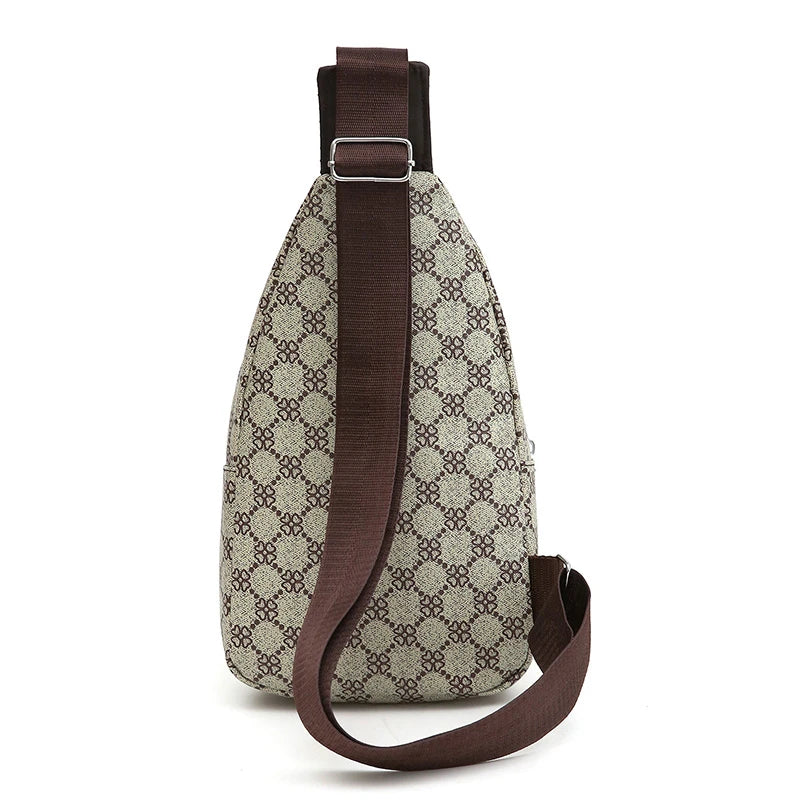 Men's Crossbody Messenger Bag – Multifunction Shoulder & Chest Pack with Earphone Port