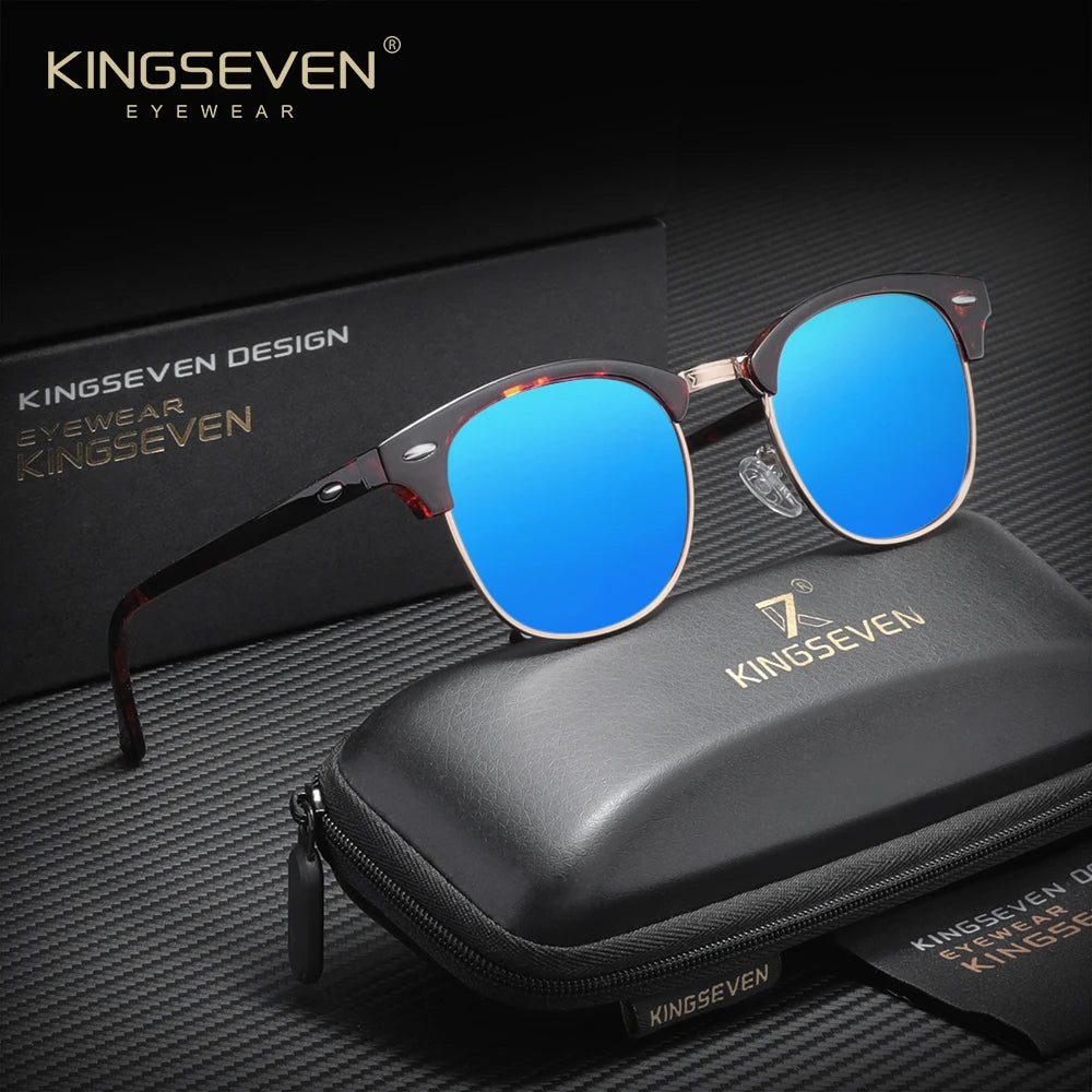 KINGSEVEN Half Frame Polarized Sunglasses — UV400