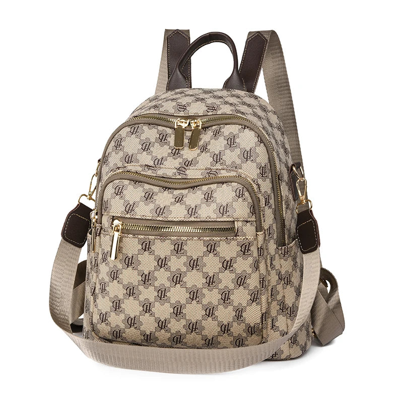 Women's PU Leather Backpack — Stylish Designer Shoulder Bag