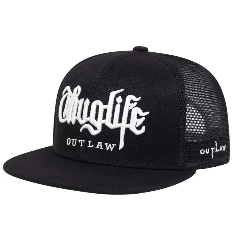 Thuglife Outlaw Snapback Cap – Hip Hop Flat Brim Hat