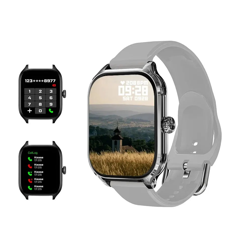 H9 Smart Watch — 2.01" HD Display, Silicone & Metal Band Options