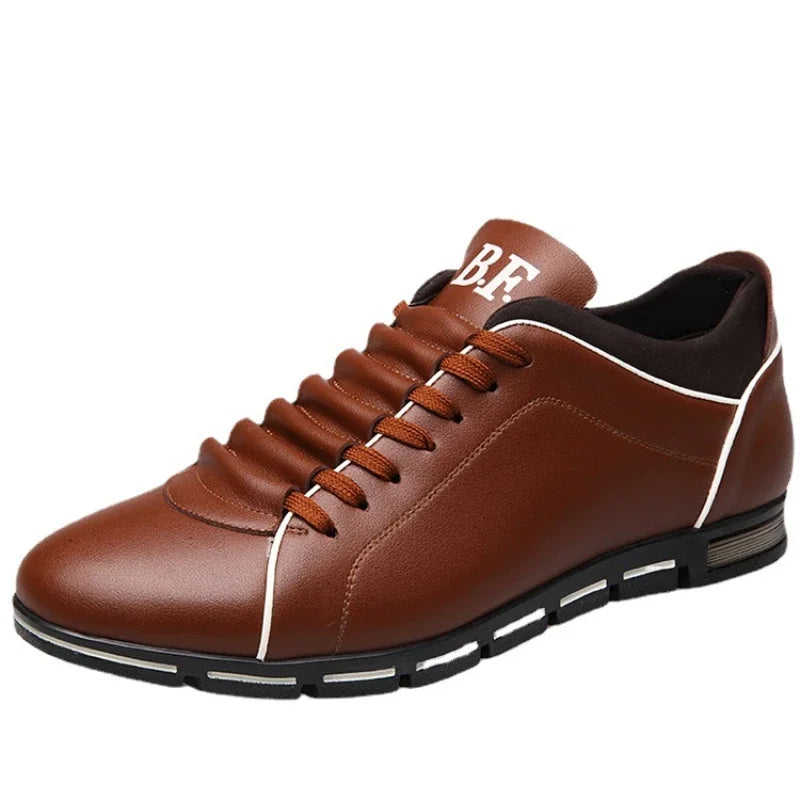 Brown sneaker with White sole on a White background