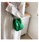 Leather Bucket Bag for Women