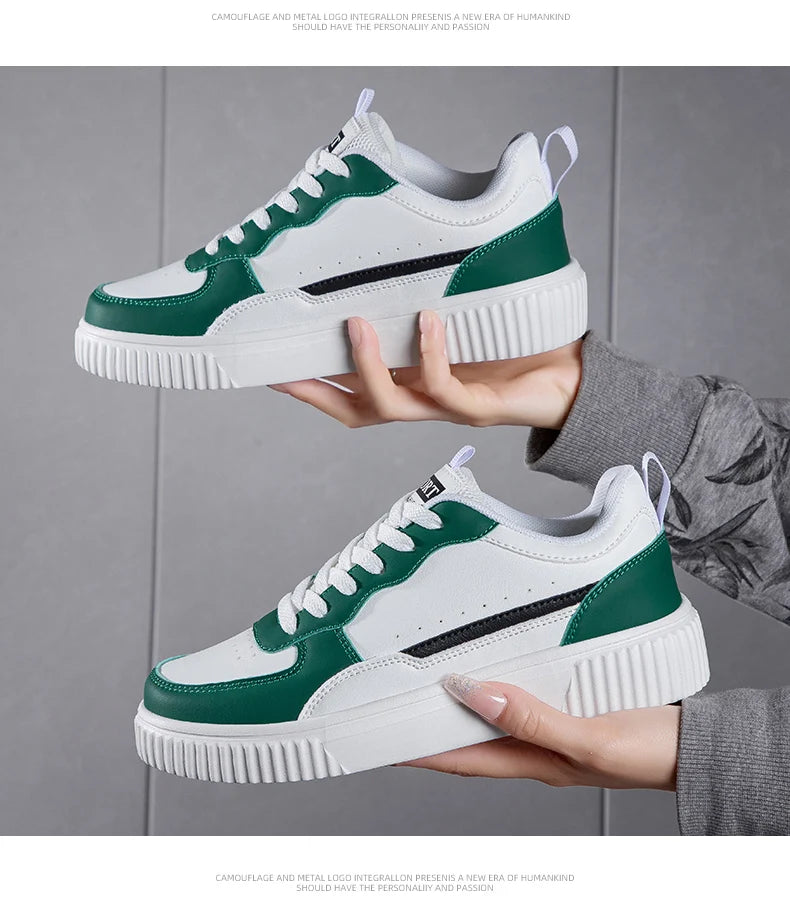 Casual Breathable Walking Sneakers – Lightweight Flat Sole Everyday Shoes