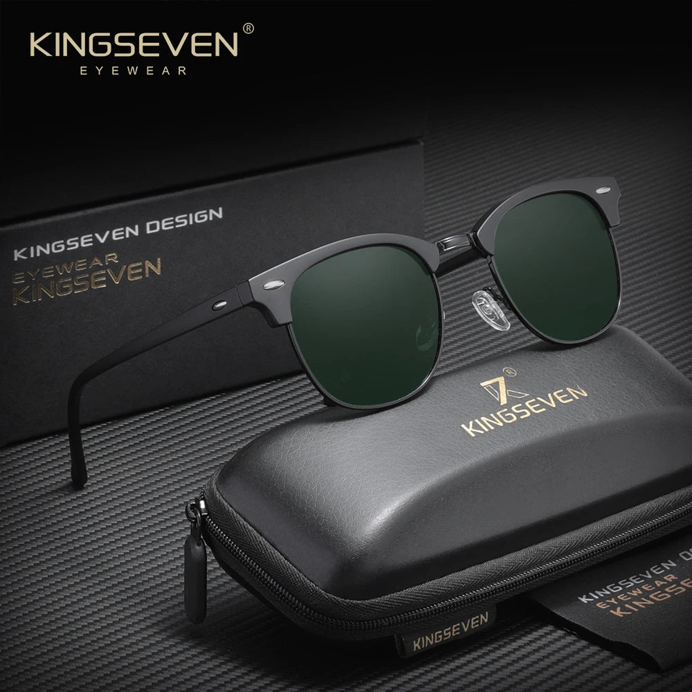 KINGSEVEN Half Frame Polarized Sunglasses — UV400