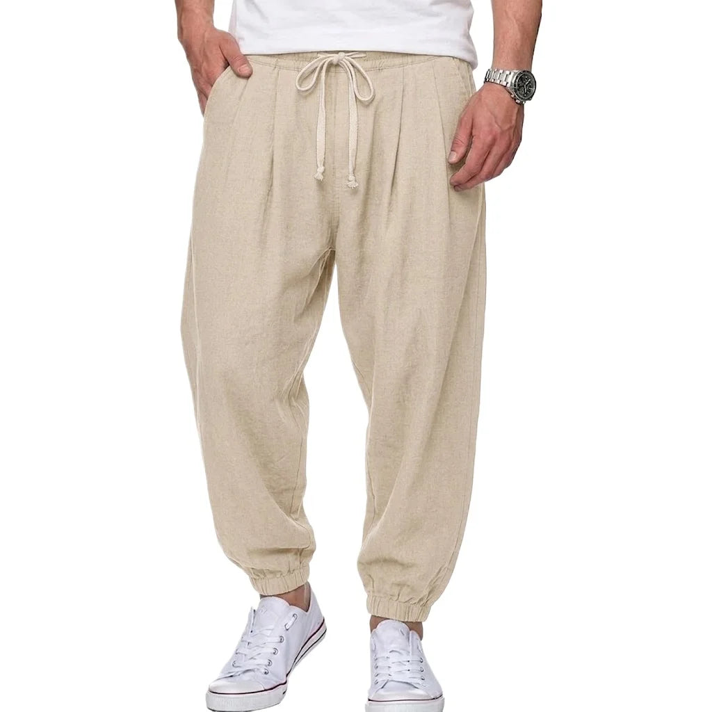 Men's Cotton Harem Pants – Loose Fit Streetwear
