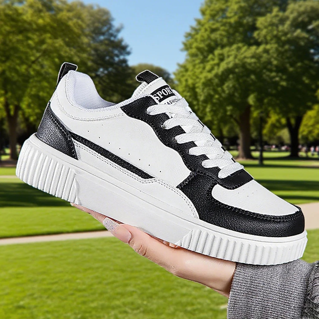 Casual Breathable Walking Sneakers – Lightweight Flat Sole Everyday Shoes