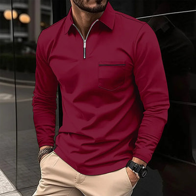Casual Men's POLO Shirt Zipper