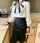 Women’s Elegant Bow Blouse