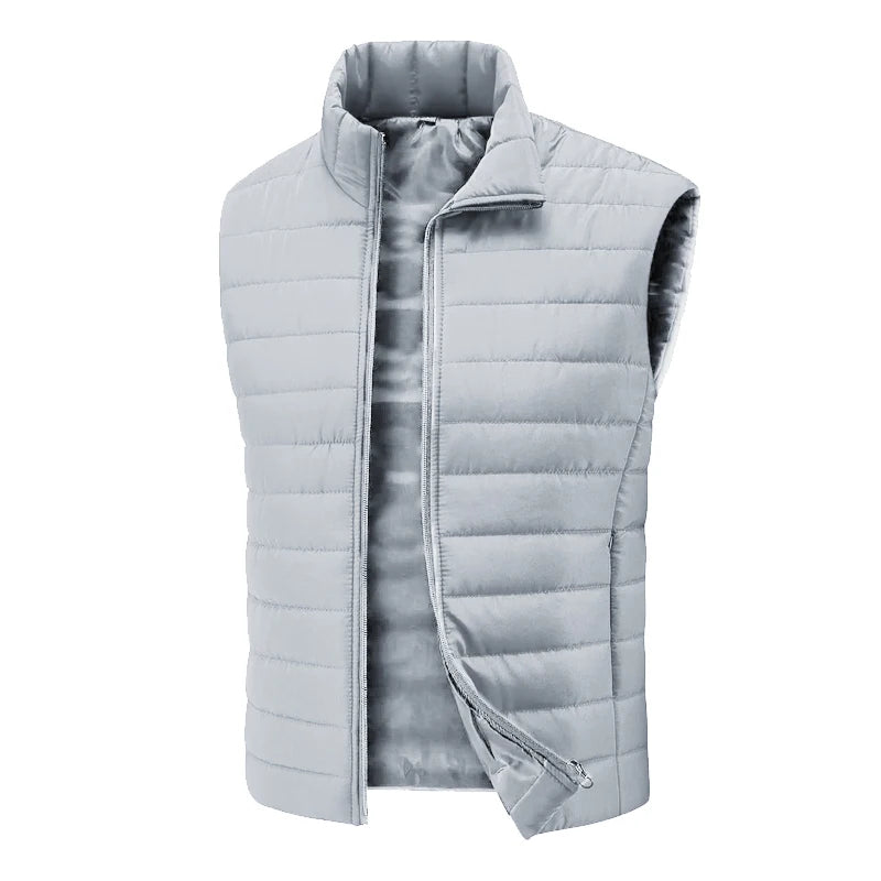 Men's Lightweight Sleeveless Puffer Vest with Pockets