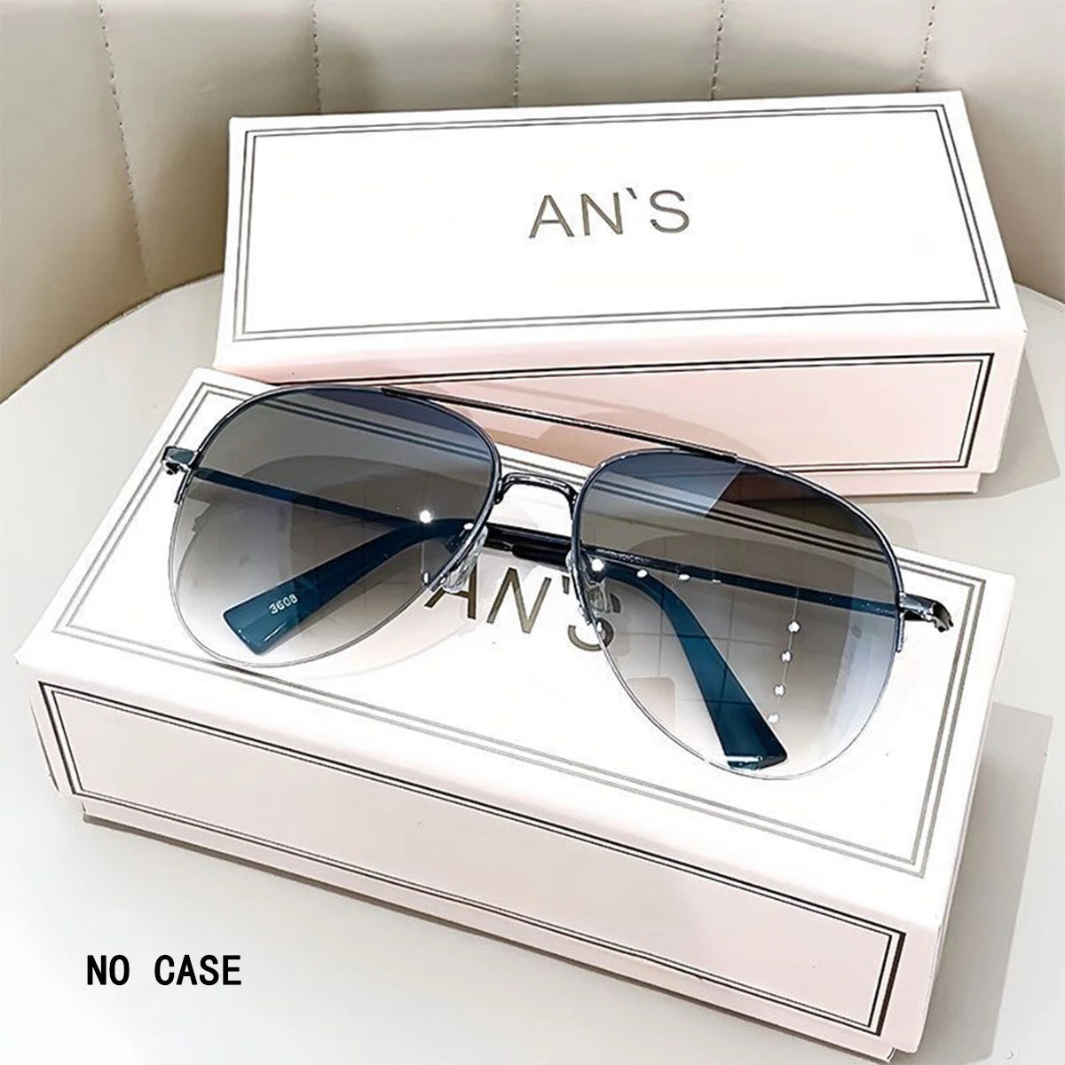 Women's Oval Aviator Sunglasses – UV400 Mirror Lens