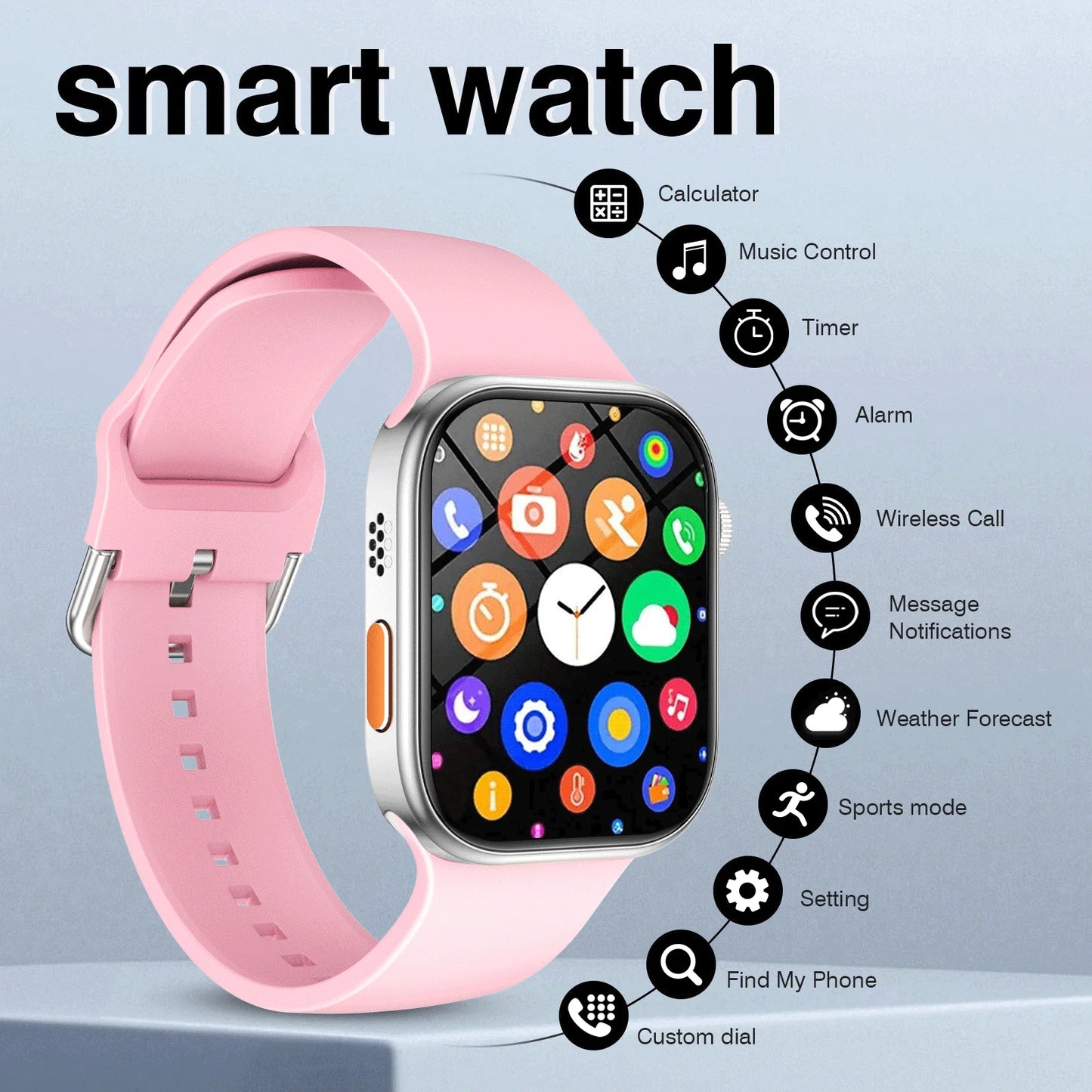 P98 Smart Watch – Wireless Calling, Multi-Sport Tracking & Heart Rate Monitor