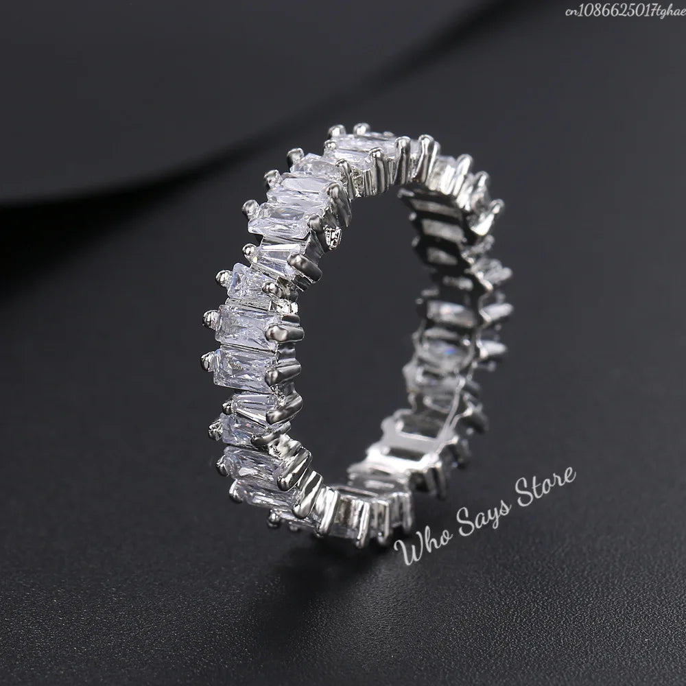 Women's Sparkling Zircon Ring Set – Elegant Party & Special Occasion Rings