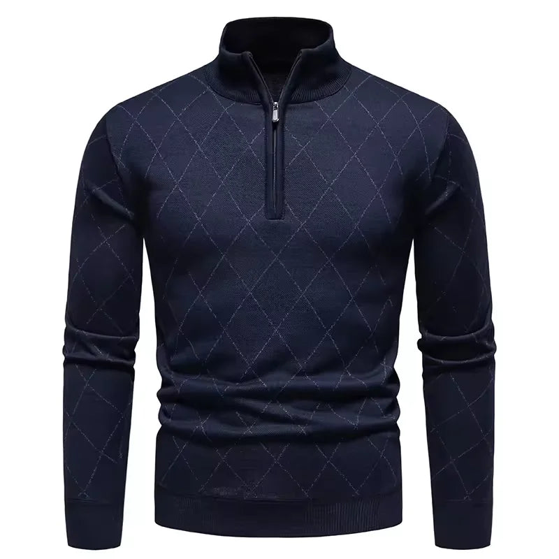 Men's Quarter-Zip Knit Pullover Sweater – Fleece