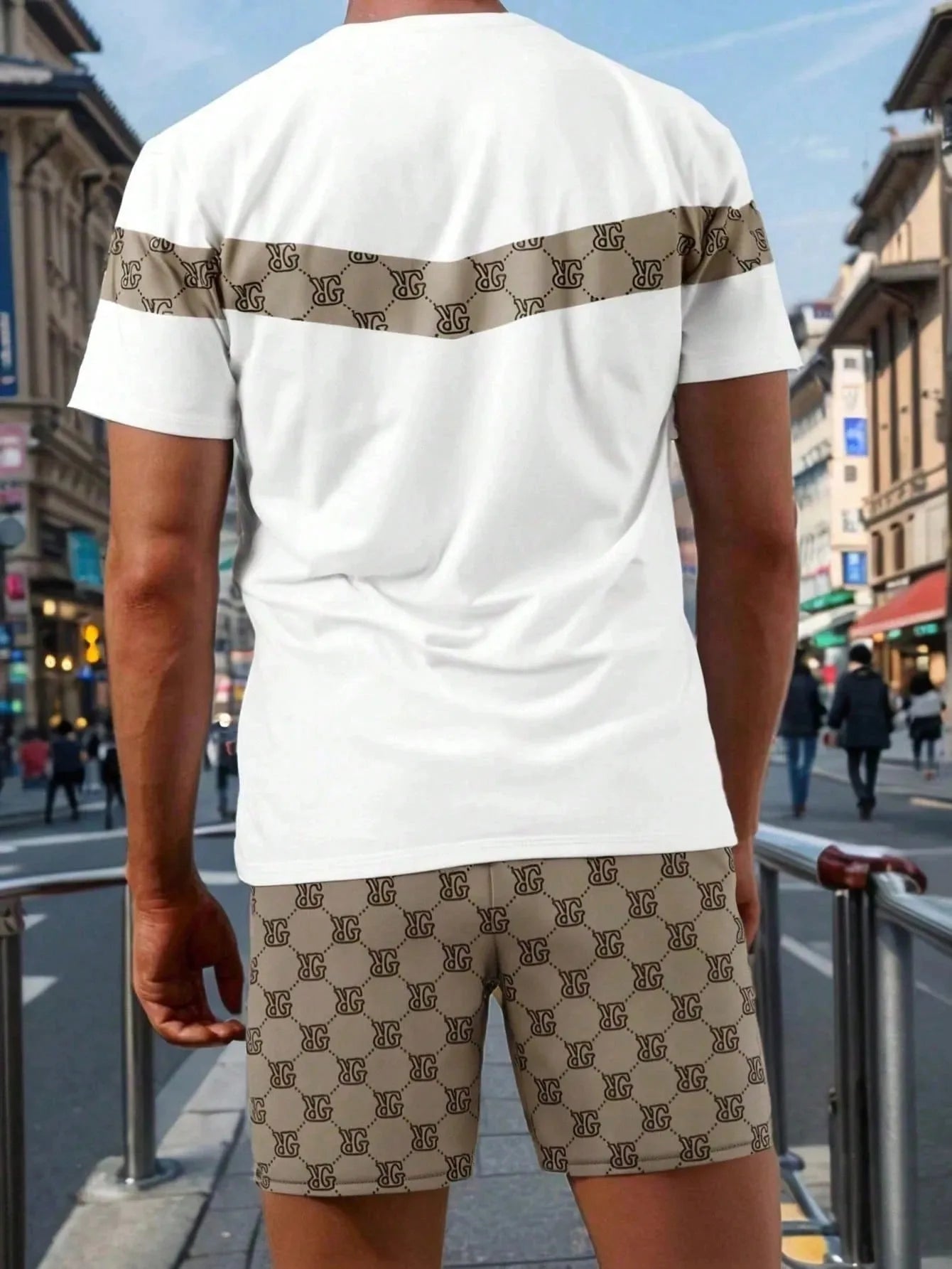 Men's 3D Printed T-Shirt Set – Breathable Summer Casual Suit