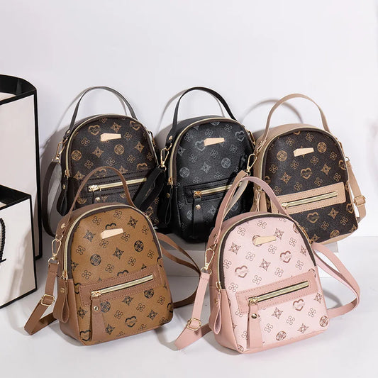 Flower Backpack for Women – Dark Brown Pink Apricot Khaki Black Color Options | Atlantis