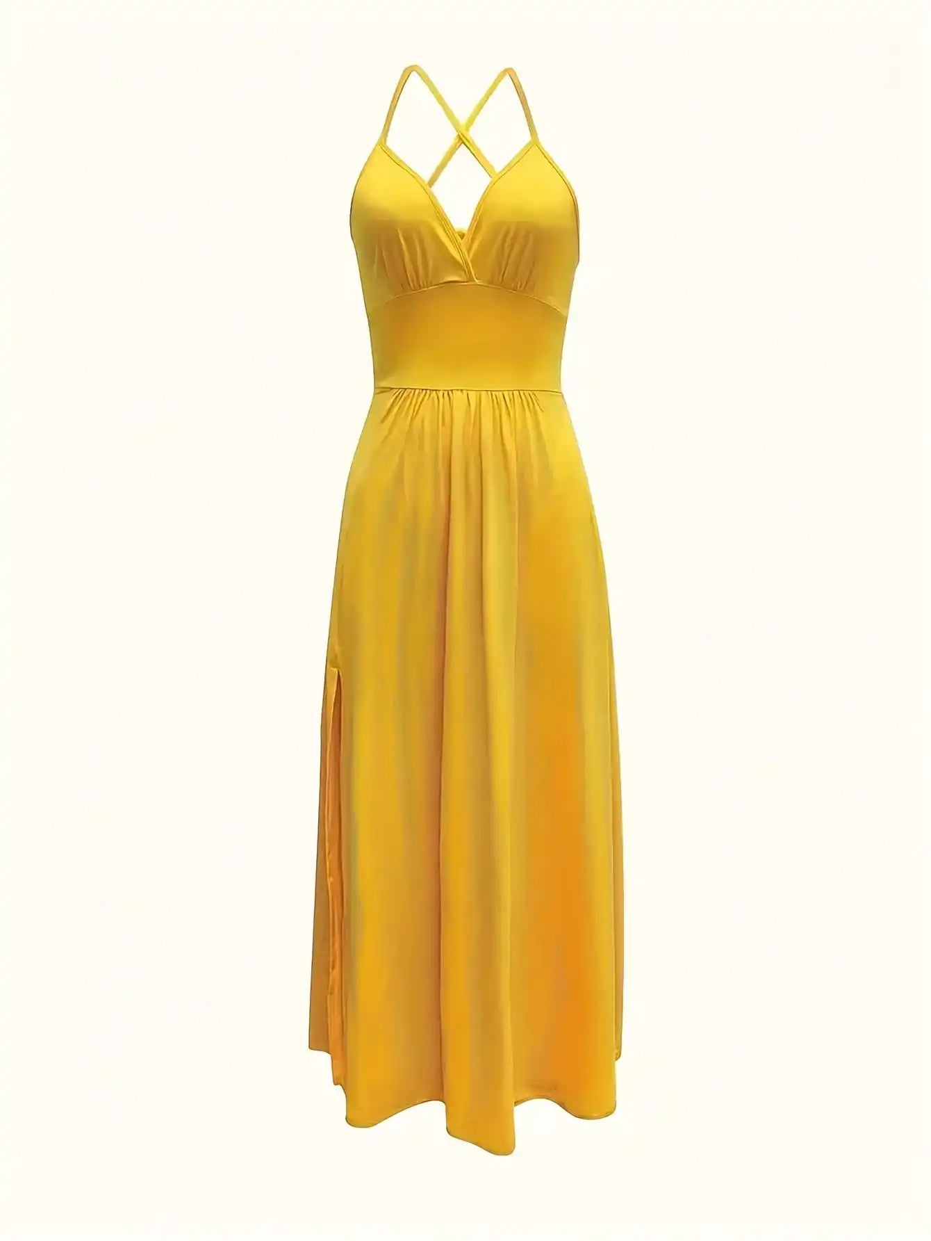 Women's Backless Lace-Up Camisole Maxi Dress