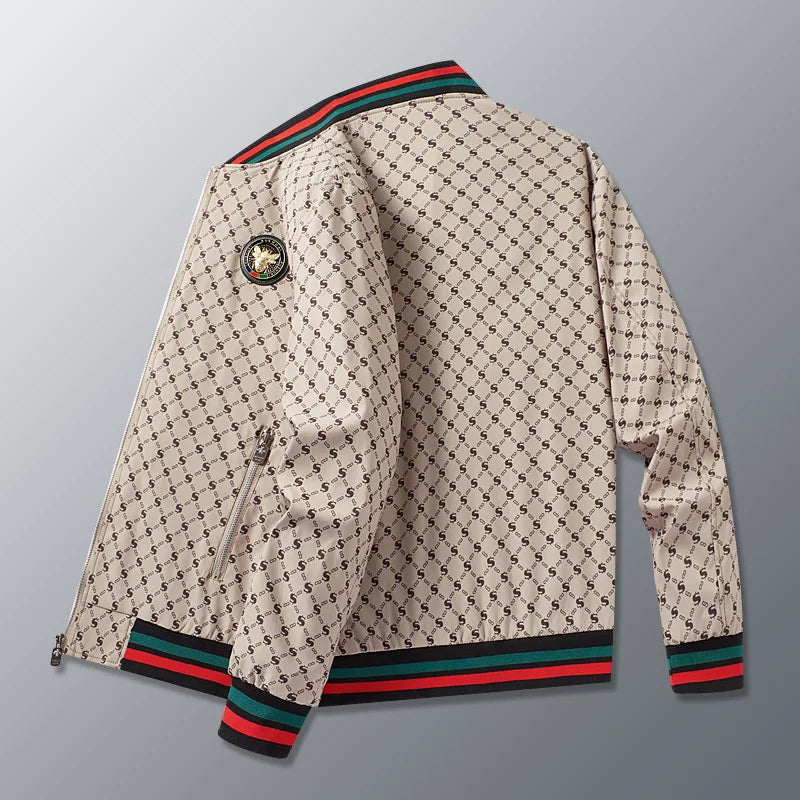 Men's Color-Block Casual Jacket – Spring & Autumn Zip-Up