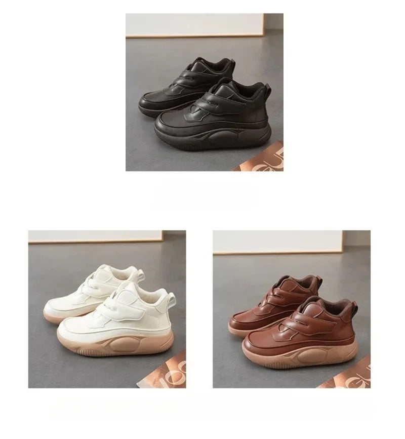 Women's High-Top Chunky Sneakers – Cushioned Platform Streetwear Shoes