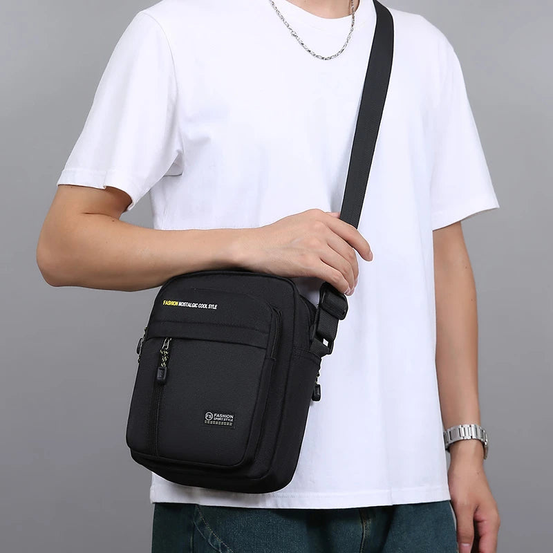 Men's Oxford Crossbody Bag – Casual Lightweight Shoulder Bag
