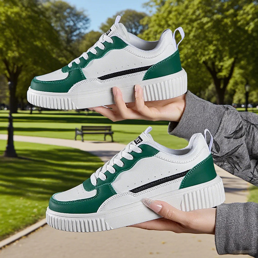 Casual Breathable Walking Sneakers – Lightweight Flat Sole Everyday Shoes